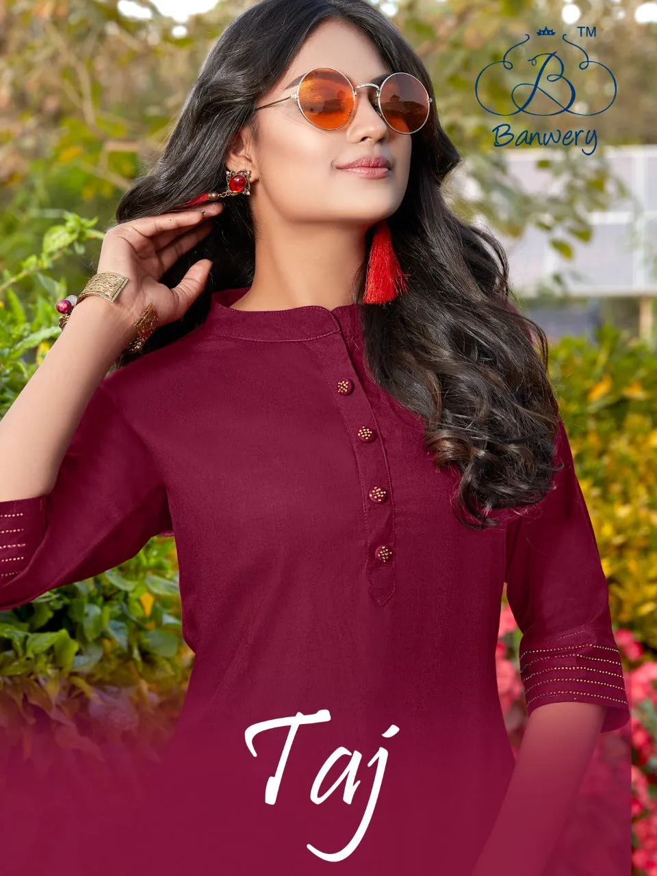 Banwery Presents Taj Rayon Daily Wear Kurtis Collection
