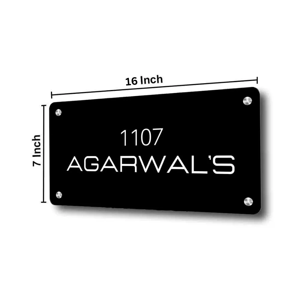 Customized Metal Name Plaques Designs for Home Flats Entrance Outdoor