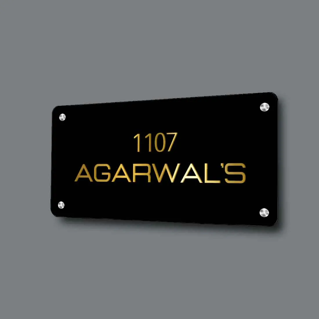 Customized Metal Name Plaques Designs for Home Flats Entrance Outdoor