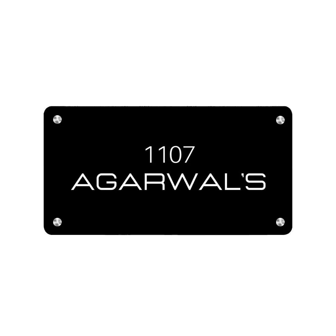 Customized Metal Name Plaques Designs for Home Flats Entrance Outdoor