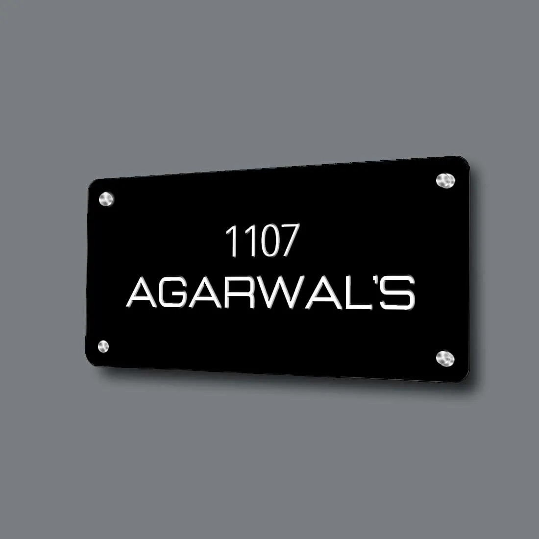 Customized Metal Name Plaques Designs for Home Flats Entrance Outdoor