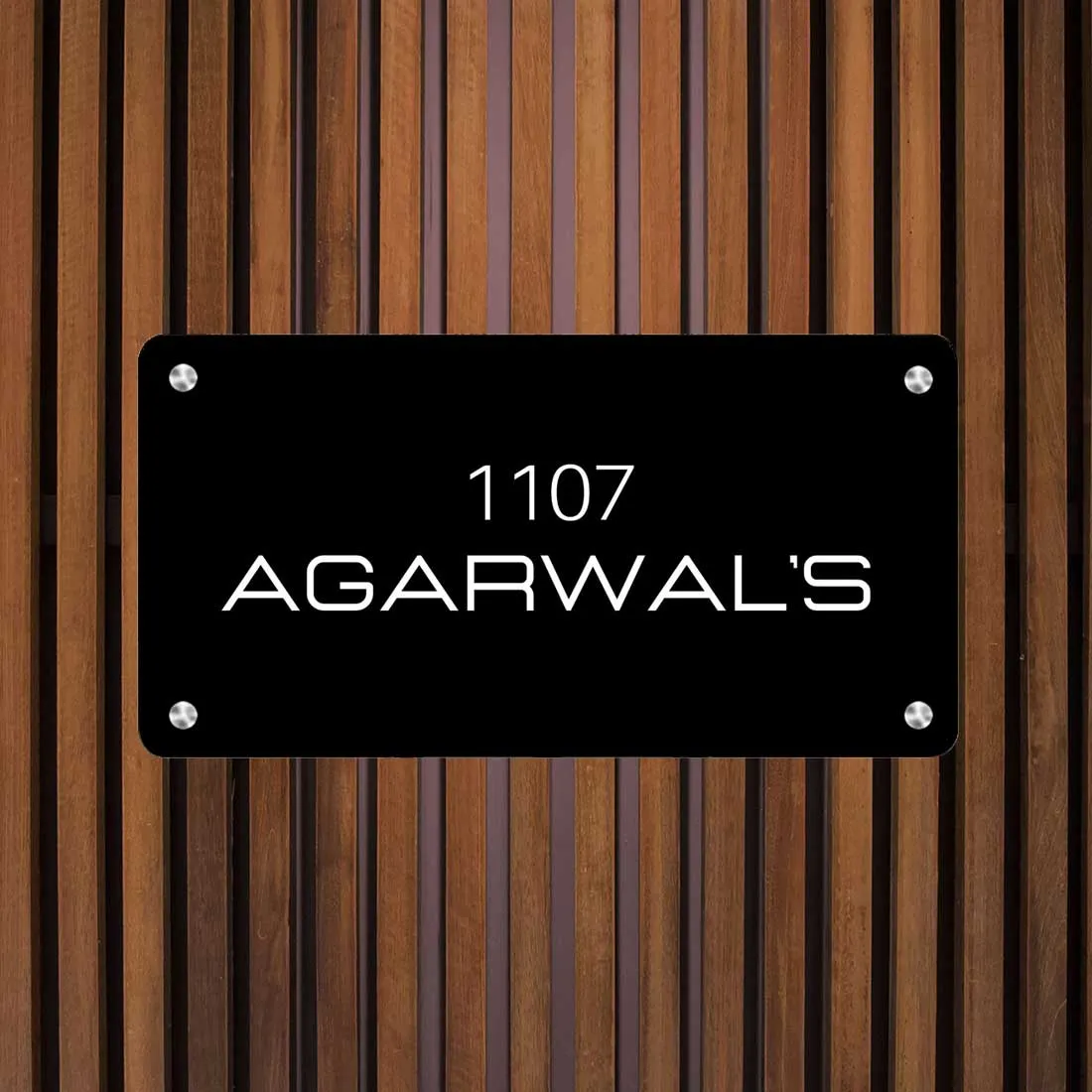 Customized Metal Name Plaques Designs for Home Flats Entrance Outdoor