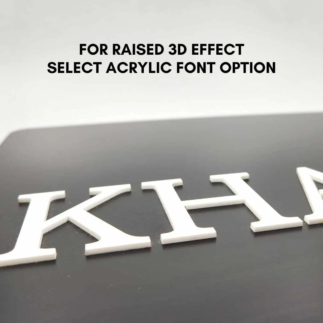 Customized Metal Name Plaques Designs for Home Flats Entrance Outdoor