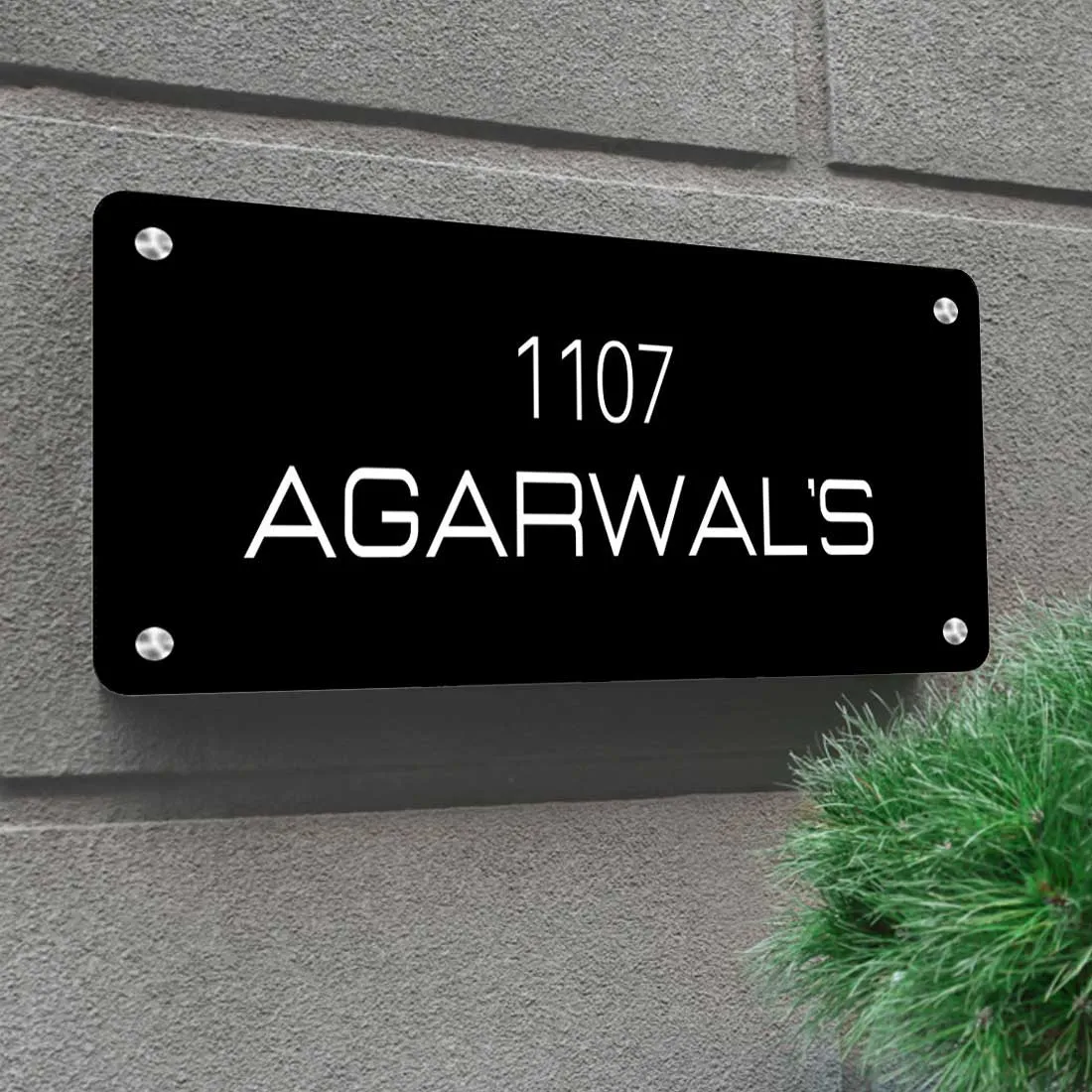 Customized Metal Name Plaques Designs for Home Flats Entrance Outdoor