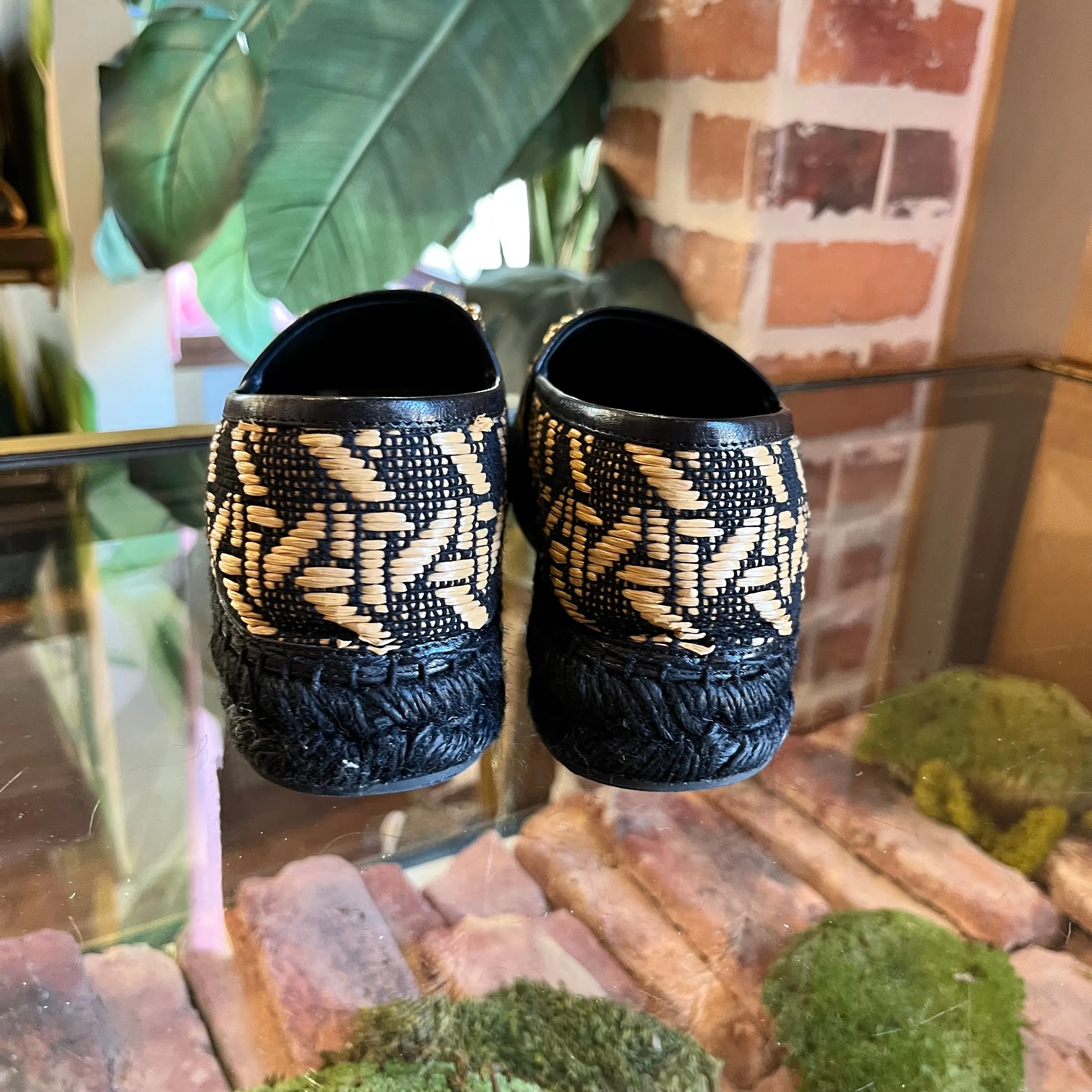 DOLCE & GABBANA Black and Tan Espadrilles 39