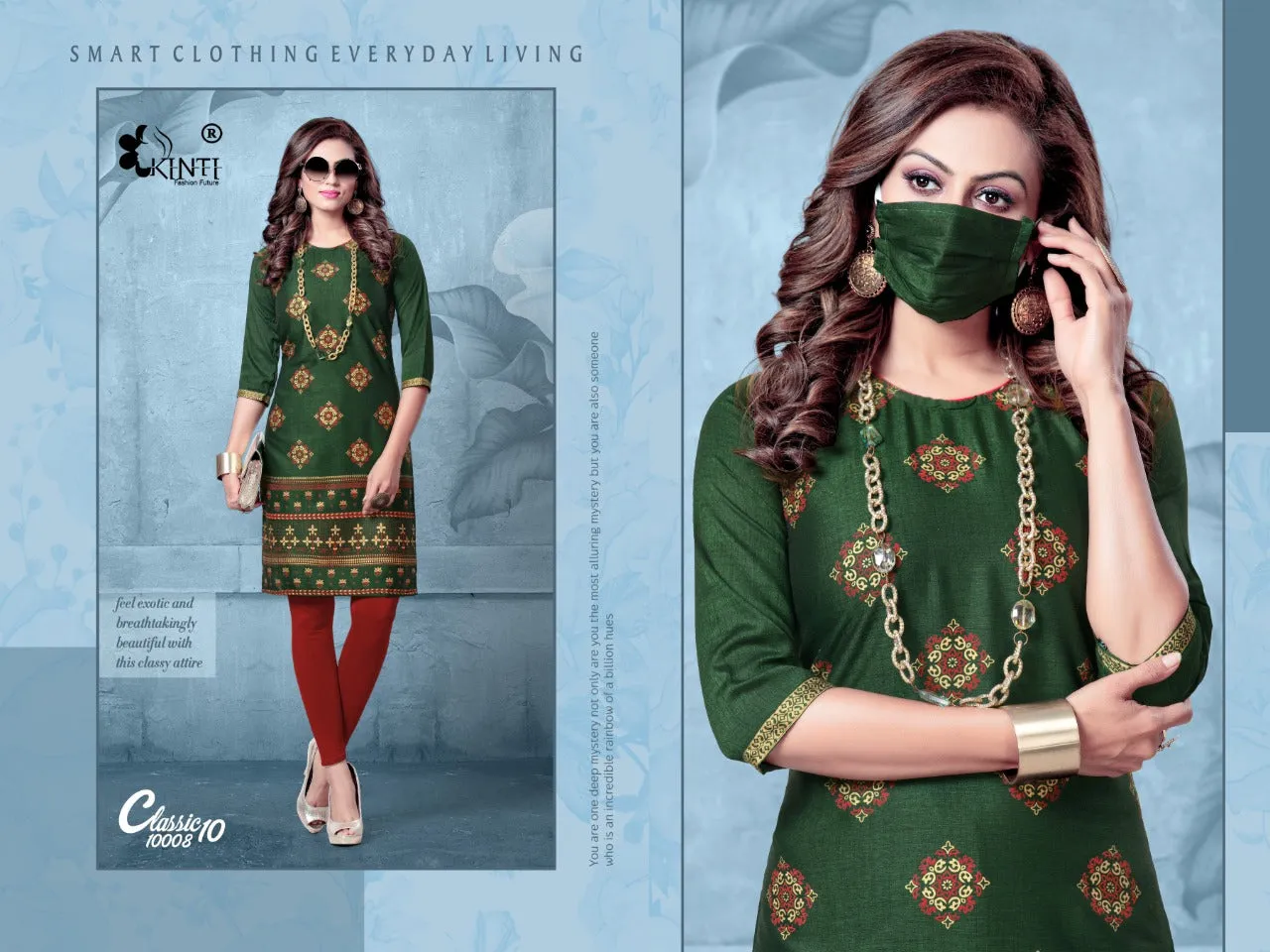 Kinti Presents Classic Vol 10 Rayon Printed Daily Wear Kurtis Collection