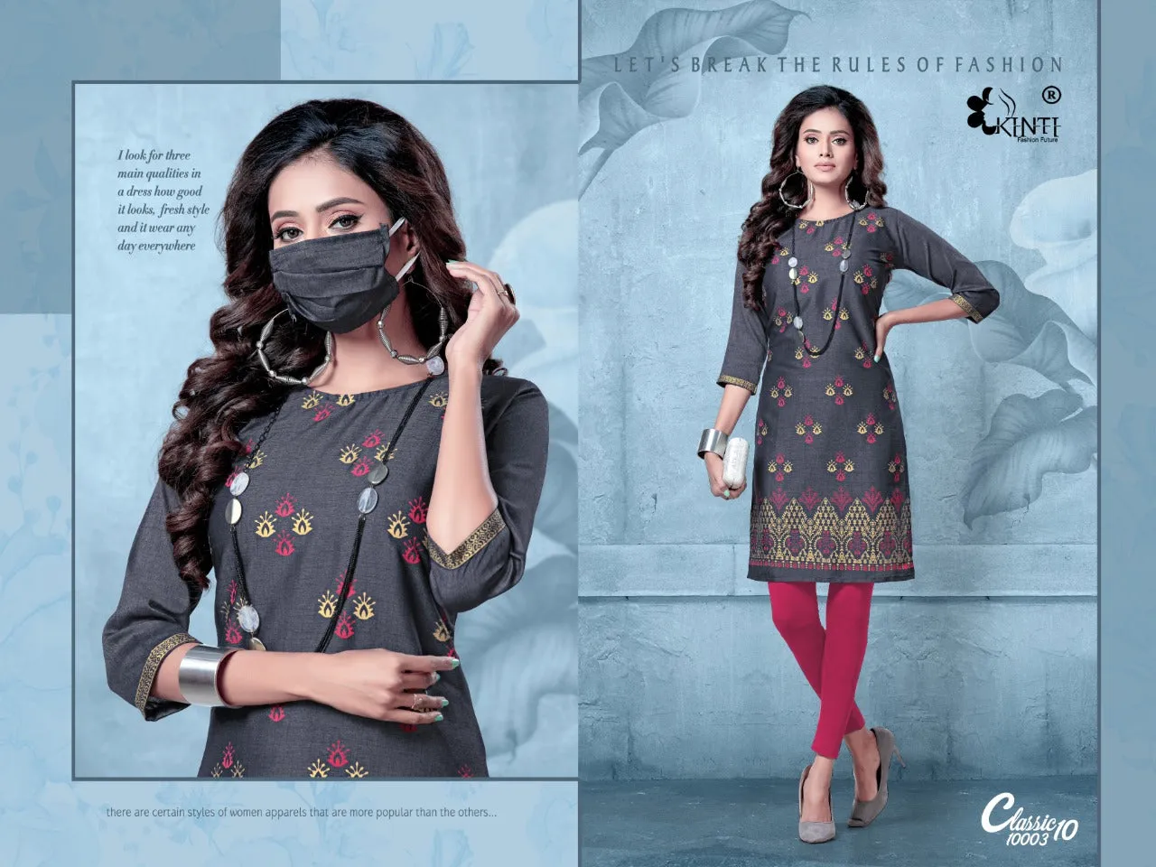 Kinti Presents Classic Vol 10 Rayon Printed Daily Wear Kurtis Collection