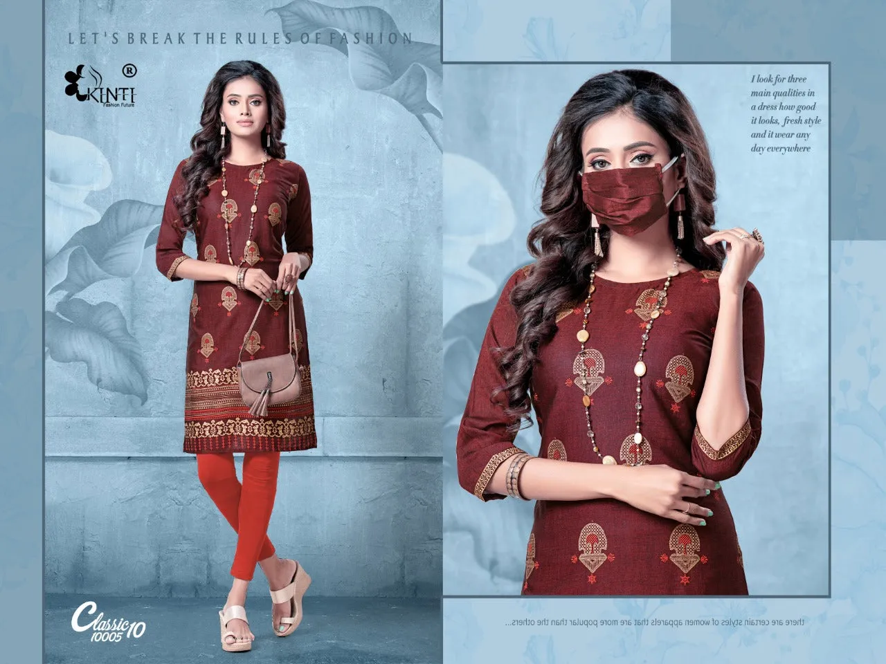 Kinti Presents Classic Vol 10 Rayon Printed Daily Wear Kurtis Collection