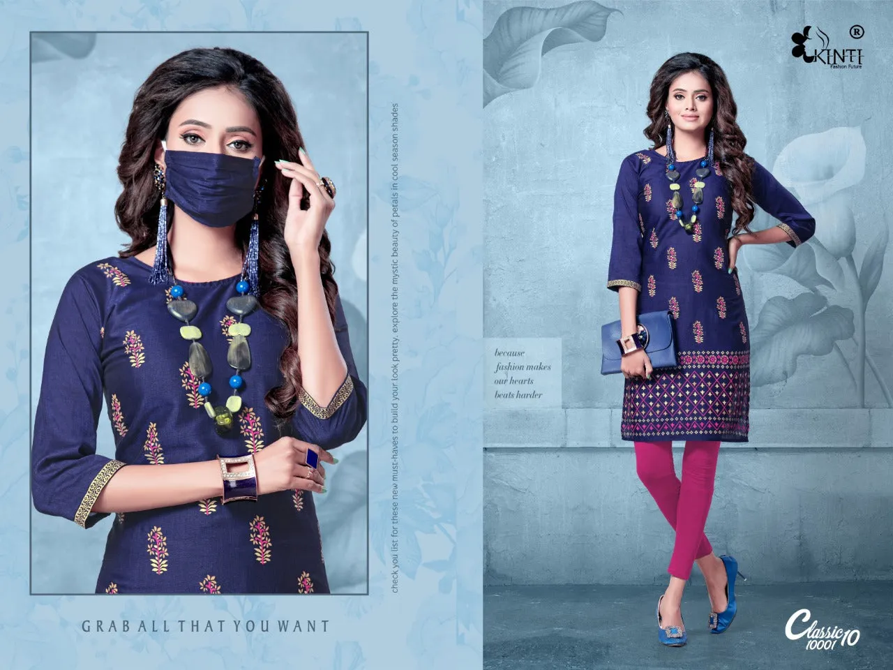 Kinti Presents Classic Vol 10 Rayon Printed Daily Wear Kurtis Collection
