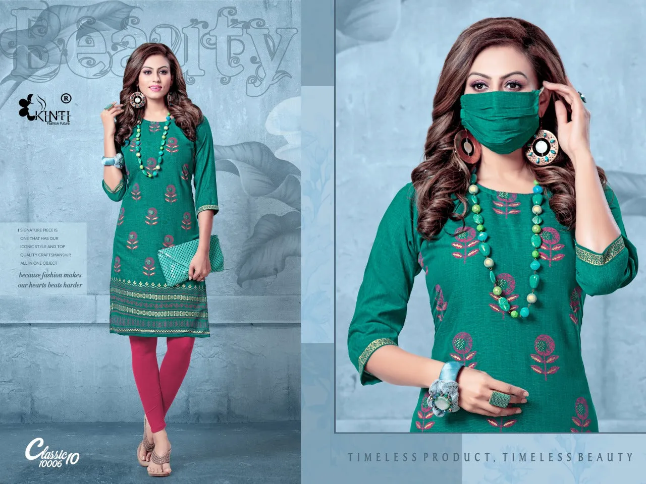 Kinti Presents Classic Vol 10 Rayon Printed Daily Wear Kurtis Collection