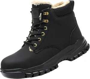 Men's Work Boots Composite Toe Hiking Sneakers Comfortable Warm Women's Safety Shoes Insulated Waterproof Work Shoes Non-Slip Hike Grounded Footwear