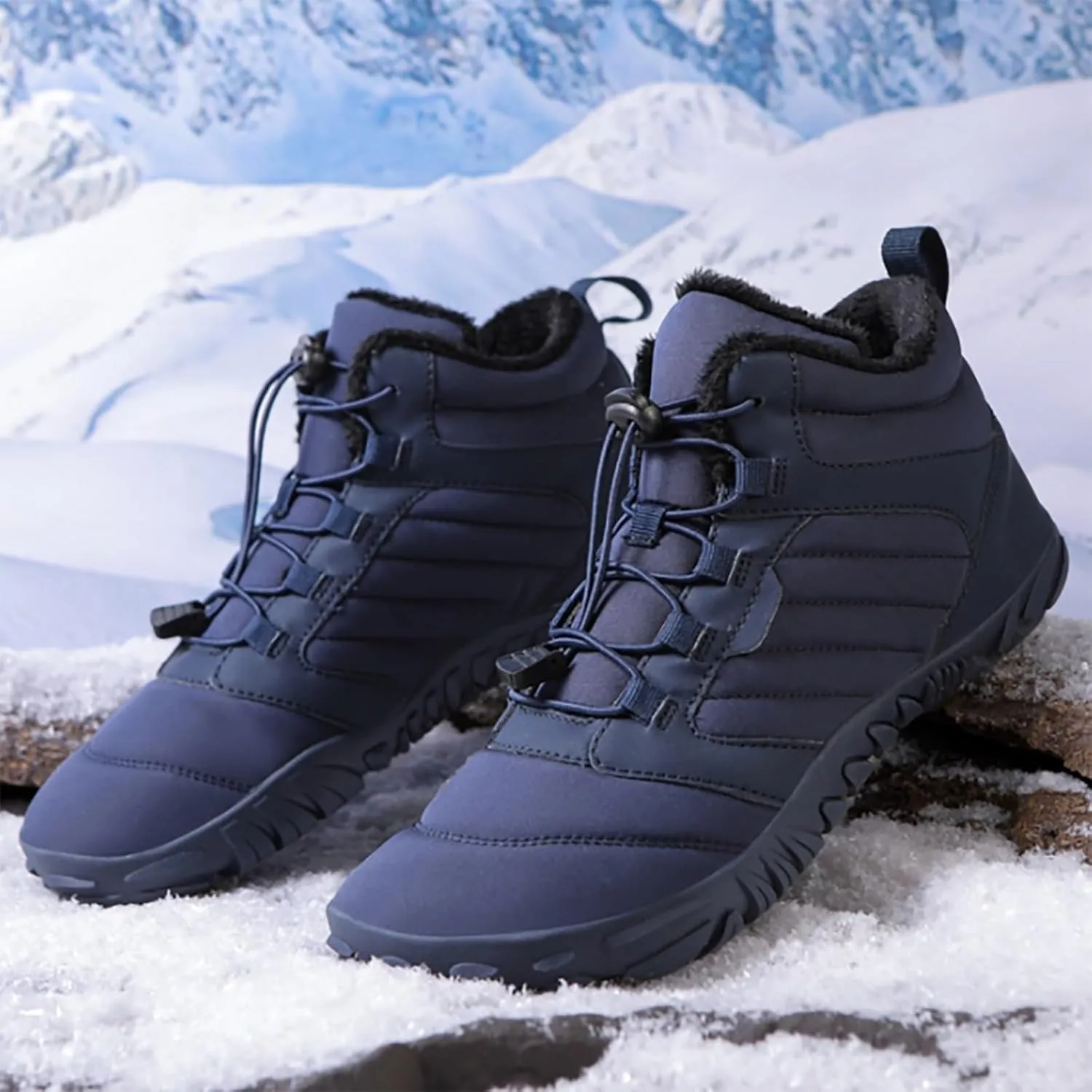 Men's Work Boots Waterproof Hiking Sneakers Fur Lined Ankle Boot Safety Toe Shoes for Women Comfortable Platform Sneakers Lightweight Safety Hike Grounded Footwear