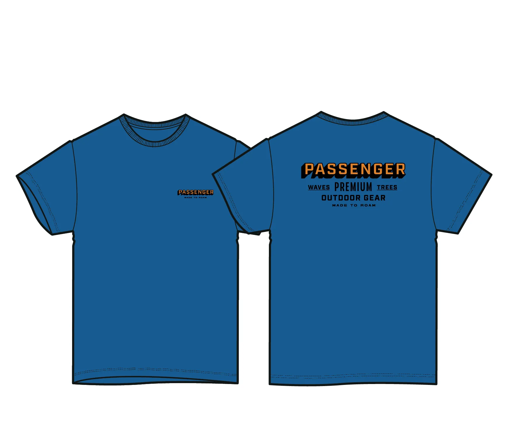 Outdoor Gear Organic Cotton T-Shirt - Azure Blue