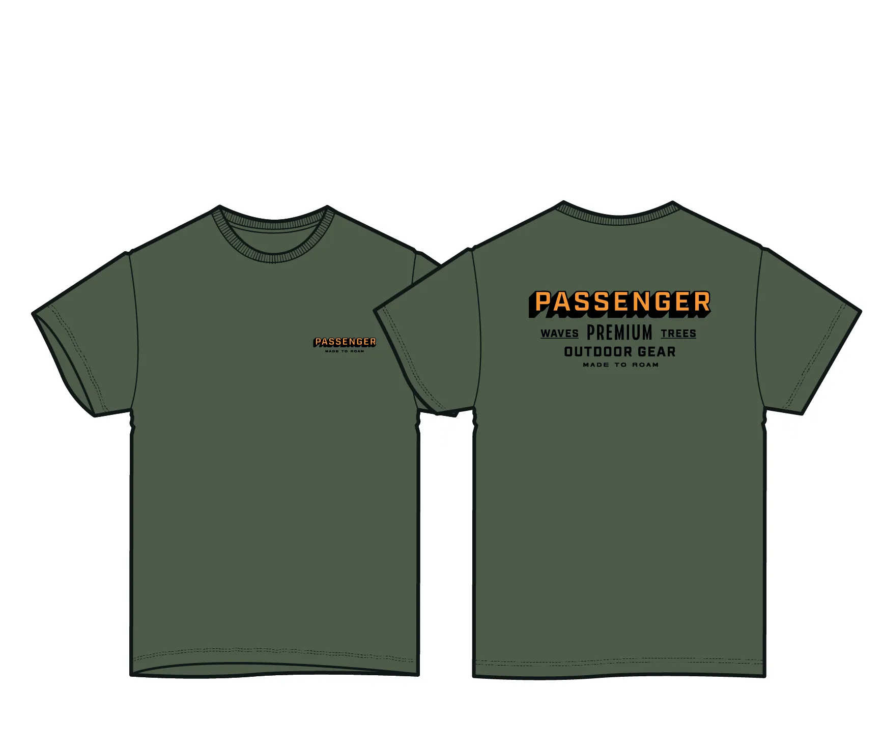 Outdoor Gear Organic Cotton T-Shirt - Wild Green