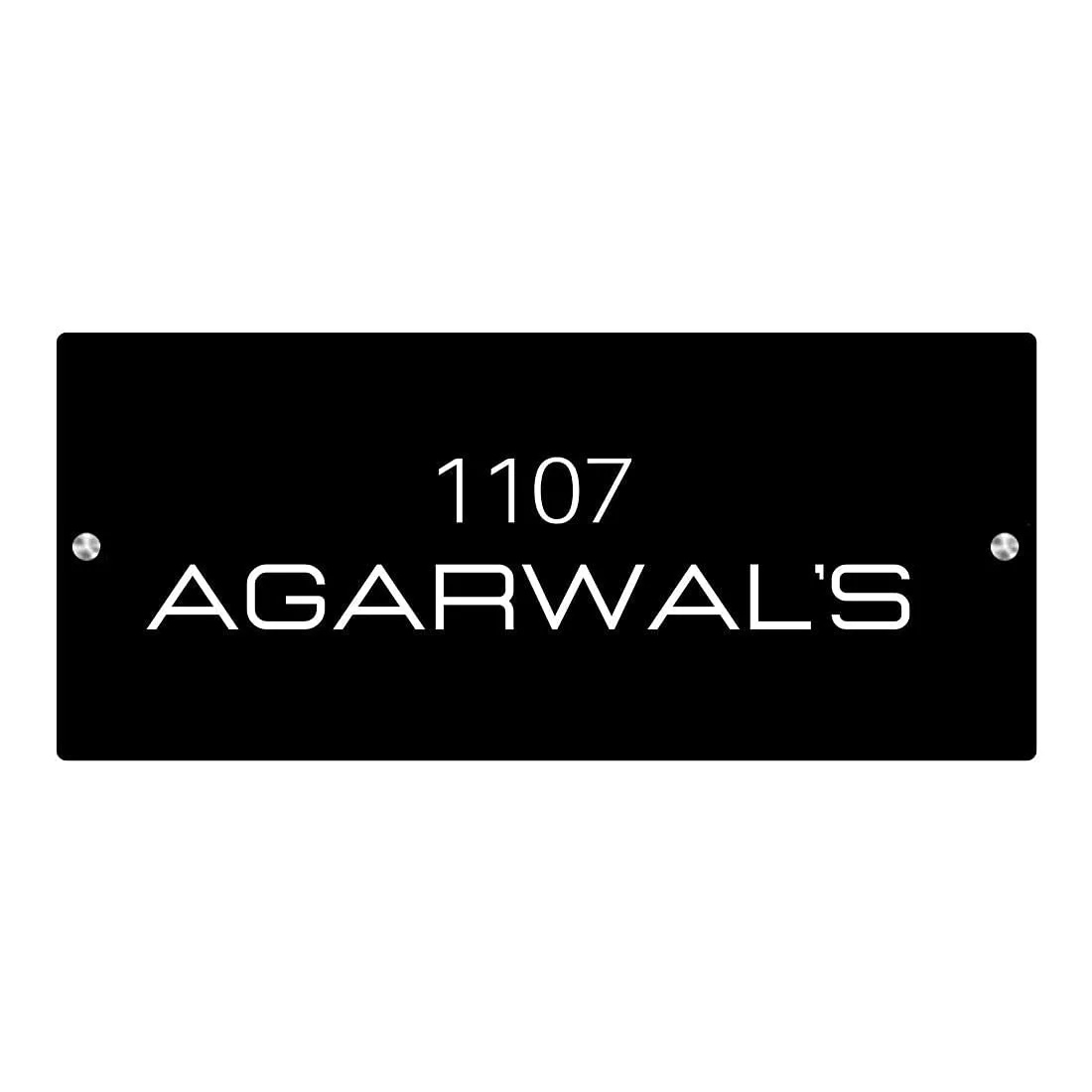 Personalized Acrylic Name Plate for Home Flats Entrance Door Custom Acrylic Board for Office Outdoor